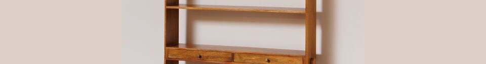 Material Details Soto dark wood shelf