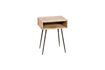 Miniature Space light wood bedside table 1