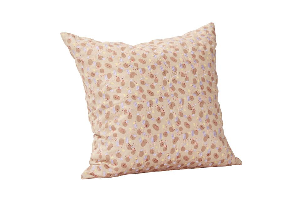 Speckle multicolored cotton cushion Hübsch