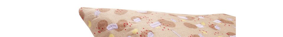 Material Details Speckle multicolored cotton cushion