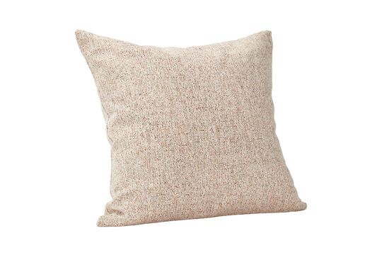 Speckle orange and sand canvas cushion Clipped