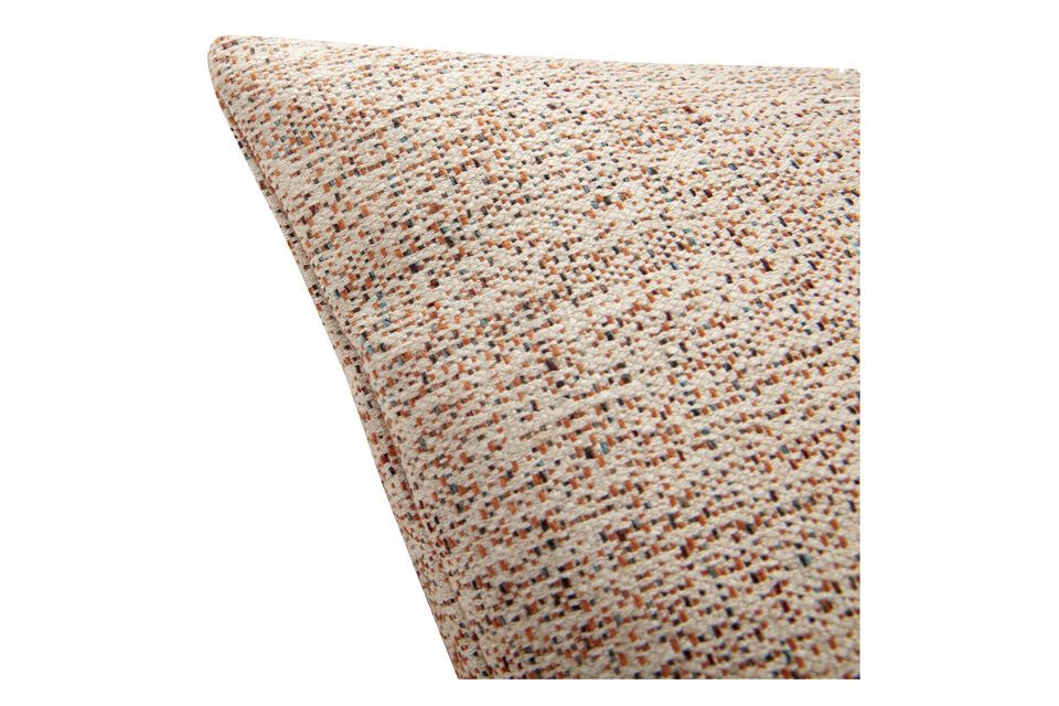 Speckle orange and sand canvas cushion - 6