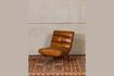 Miniature Spinal brown leather armchair 1