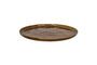 Miniature Spiro brown stoneware dinner plate Clipped