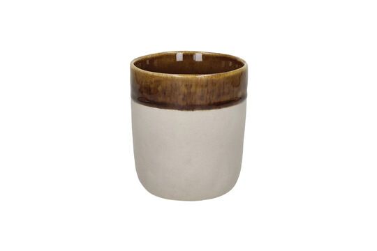 Spiro brown stoneware glass Clipped