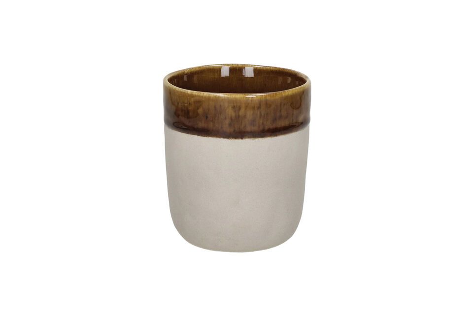 Spiro brown stoneware glass Pomax