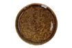 Miniature Spiro brown stoneware plate 1