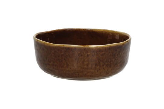 Spiro brown stoneware soup bowl Clipped