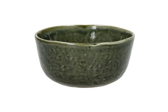 Spiro dark green stoneware cereal bowl Clipped