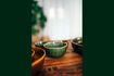 Miniature Spiro dark green stoneware cereal bowl 6