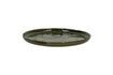 Miniature Spiro dark green stoneware dessert plate 1