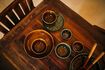 Miniature Spiro dark green stoneware dessert plate 5