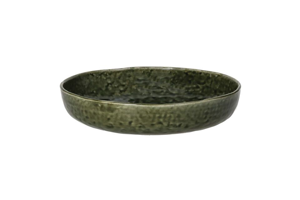 Spiro dark green stoneware dish Pomax