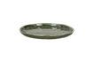 Miniature Spiro dark green stoneware plate 1