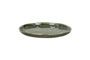 Miniature Spiro dark green stoneware plate Clipped