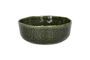 Miniature Spiro dark green stoneware soup bowl Clipped