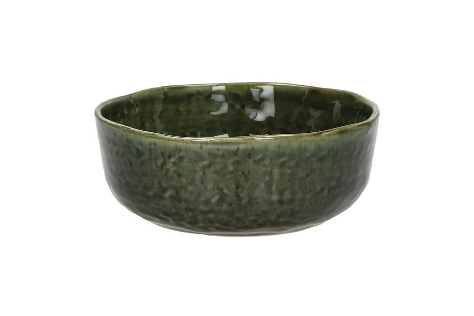 Spiro dark green stoneware soup bowl Pomax