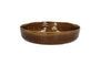 Miniature Spiro large brown stoneware dish Clipped