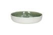 Miniature Spiro large soup plate in white and pale green porcelain 1