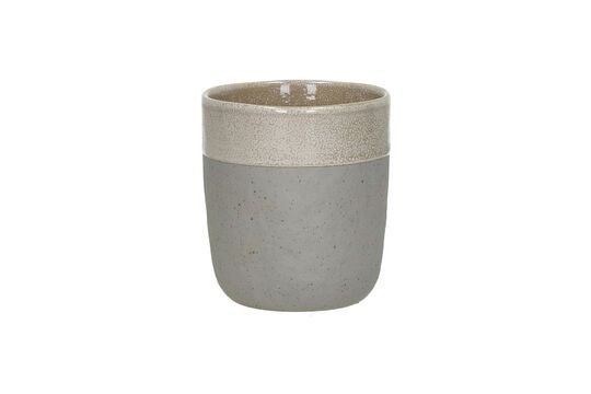 Spiro large white stoneware glass Clipped