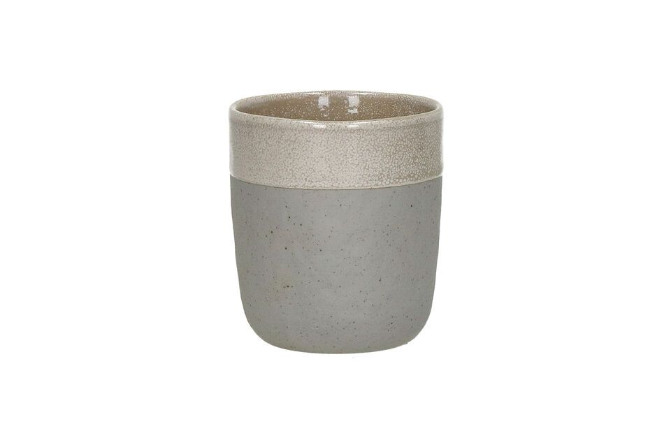 Spiro large white stoneware glass Pomax