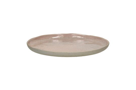 Spiro pink stoneware dessert plate Clipped