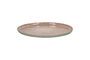 Miniature Spiro pink stoneware dinner plate Clipped