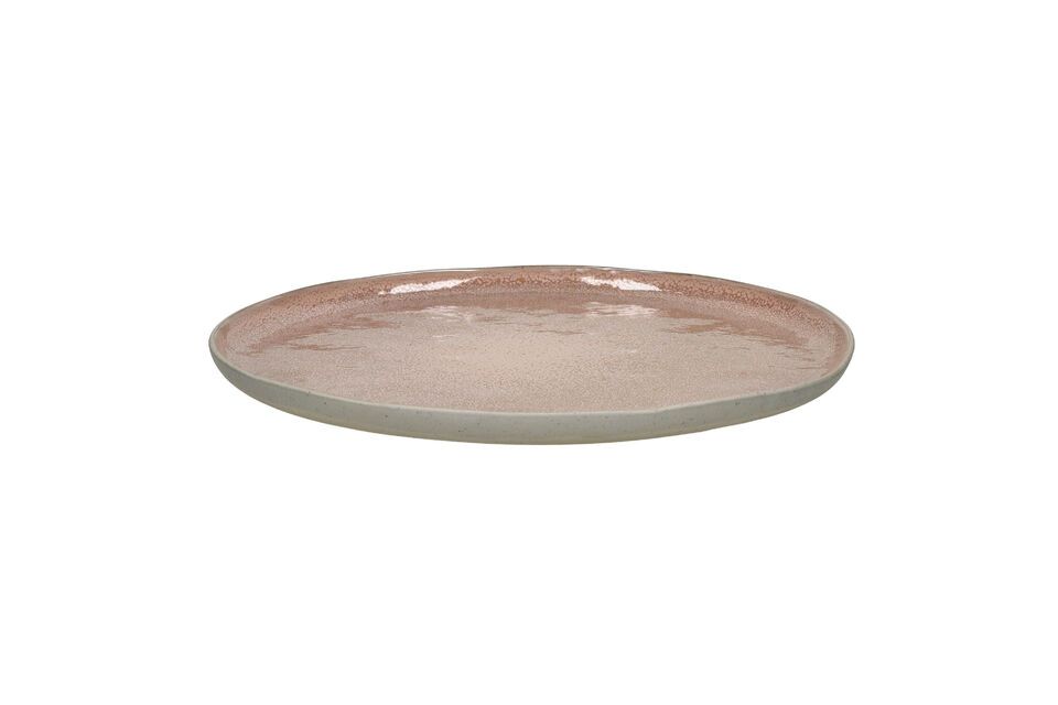 Spiro pink stoneware dinner plate Pomax