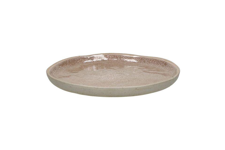 Spiro pink stoneware plate Pomax