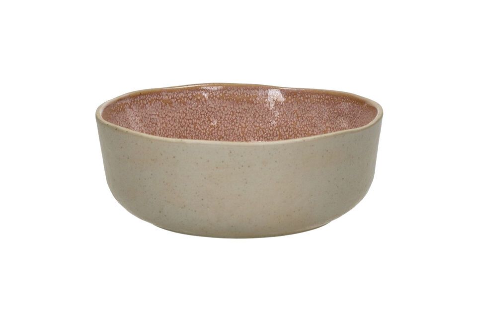 Spiro pink stoneware soup bowl Pomax