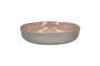 Miniature Spiro pink stoneware soup plate Clipped