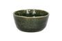 Miniature Spiro small bowl in dark green stoneware Clipped