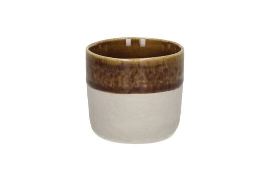 Spiro small brown stoneware glass Clipped