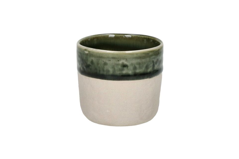 Spiro small glass in dark green stoneware Pomax