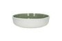 Miniature Spiro small soup plate in white and pale green porcelain Clipped