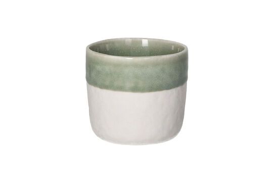 Spiro small white and pale green porcelain glass Clipped