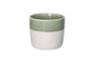 Miniature Spiro small white and pale green porcelain glass 1