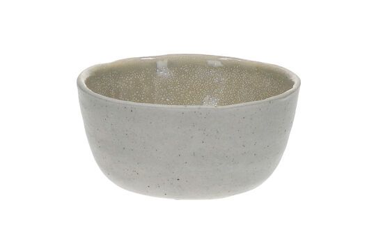 Spiro small white stoneware bowl Clipped