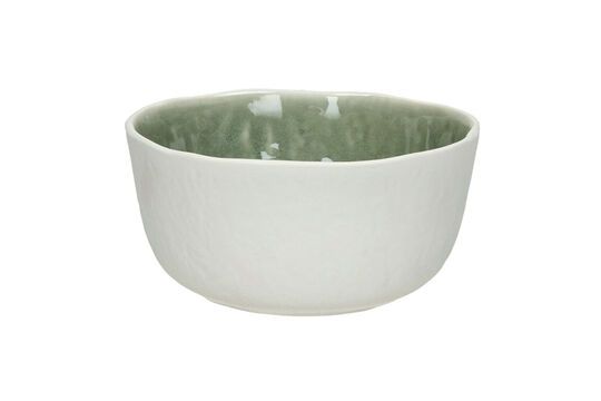 Spiro white and pale green porcelain cereal bowl Clipped