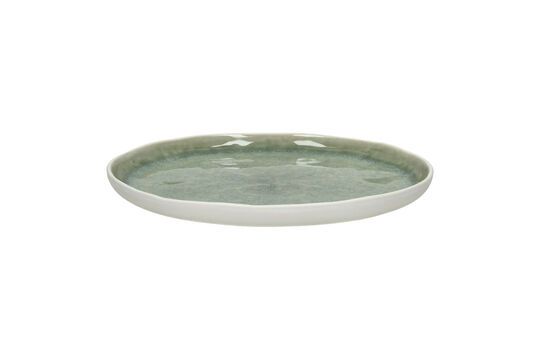 Spiro white and pale green porcelain dessert plate Clipped