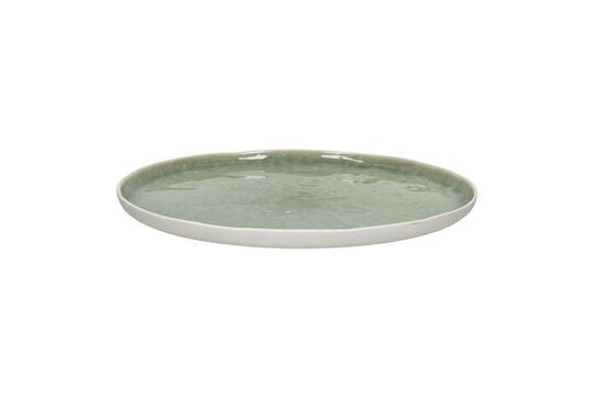 Spiro white and pale green porcelain dinner plate Clipped