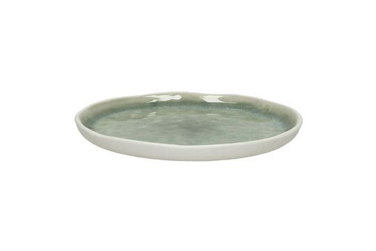 Spiro white and pale green porcelain plate Clipped