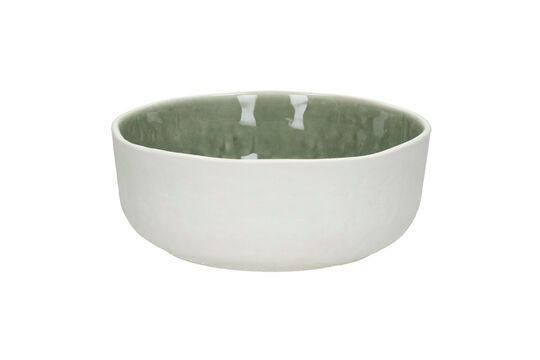 Spiro white and pale green porcelain soup bowl Clipped