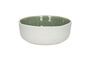 Miniature Spiro white and pale green porcelain soup bowl Clipped