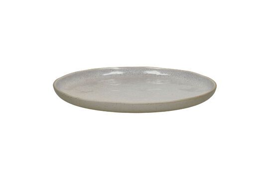 Spiro white stoneware dessert plate Clipped