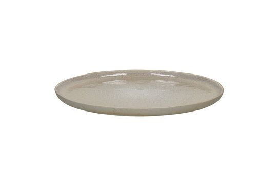 Spiro white stoneware dinner plate Clipped