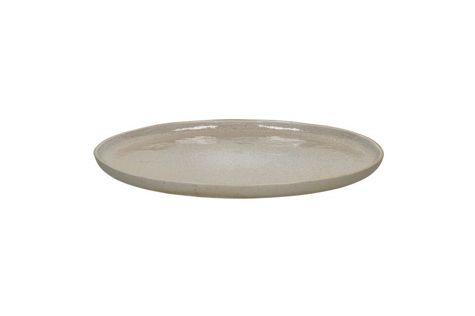 Spiro white stoneware dinner plate Pomax