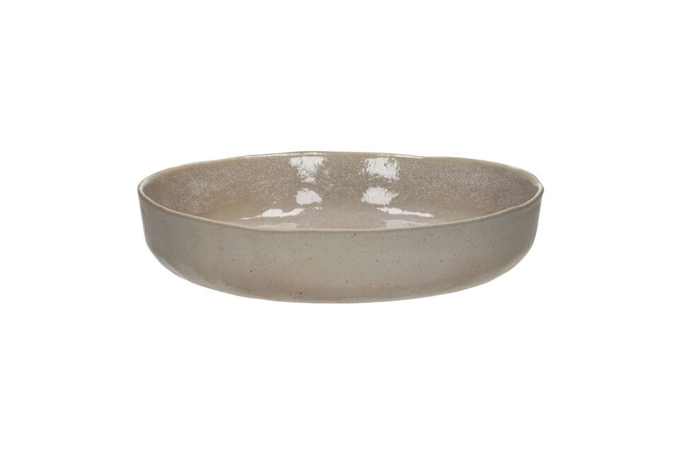 Spiro white stoneware dish Pomax