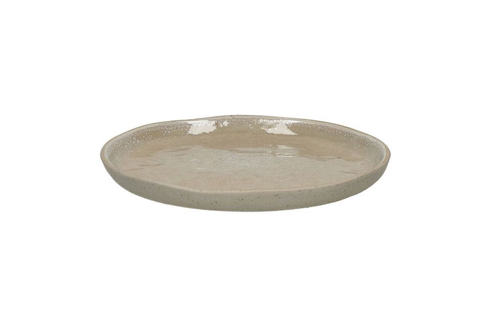 Spiro white stoneware plate Pomax