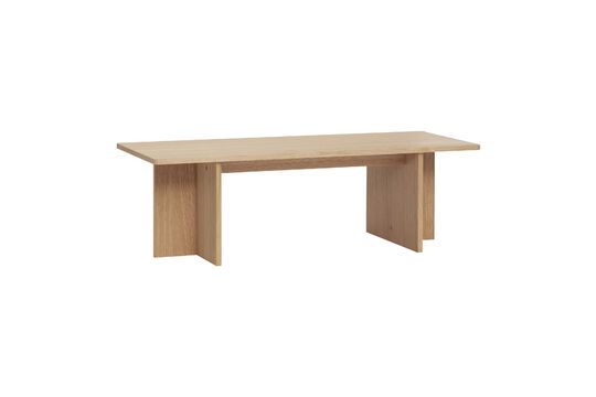 Split light oak veneer coffee table Clipped